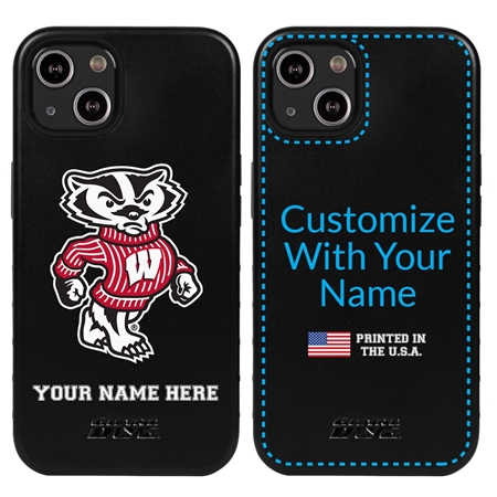 Collegiate  Case for iPhone 13 - Wisconsin Badgers  (Black Case)
