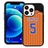 Personalized Pinstripe Baseball Jersey Case for iPhone 13 Pro (Black Case)
