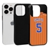 Personalized Pinstripe Baseball Jersey Case for iPhone 13 Pro – Hybrid – (Black Case)
