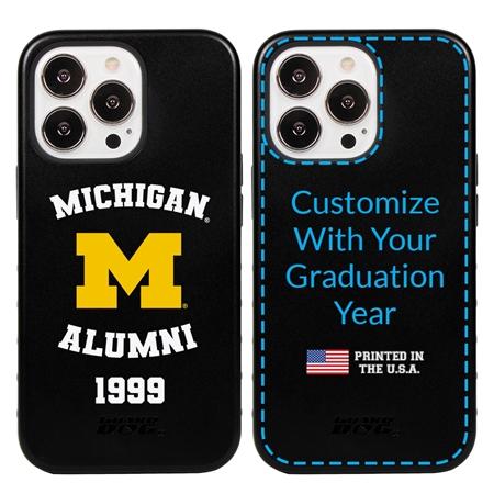 Collegiate Alumni Case for iPhone 13 Pro - Hybrid Michigan Wolverines - Personalized
