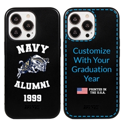 
Collegiate Alumni Case for iPhone 13 Pro - Hybrid Navy Midshipmen - Personalized