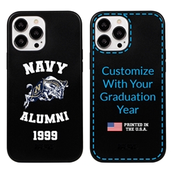 
Collegiate Alumni Case for iPhone 13 Pro Max - Hybrid Navy Midshipmen - Personalized