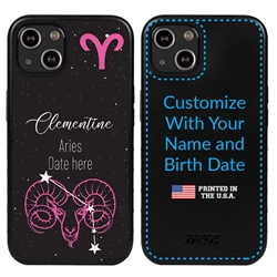 
Zodiac Astrology Case for iPhone 13 Mini - Hybrid - Aries - Personalized