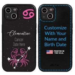 
Zodiac Astrology Case for iPhone 13 Mini - Hybrid - Cancer - Personalized