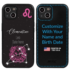 
Zodiac Astrology Case for iPhone 13 Mini - Hybrid - Leo - Personalized