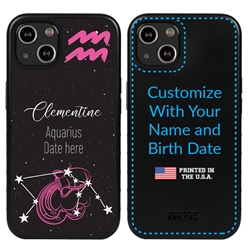 
Zodiac Astrology Case for iPhone 13 - Hybrid - Aquarius - Personalized