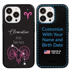 
Zodiac Astrology Case for iPhone 13 Pro - Hybrid - Aries - Personalized
