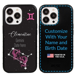 
Zodiac Astrology Case for iPhone 13 Pro - Hybrid - Gemini - Personalized