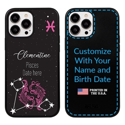 
Zodiac Astrology Case for iPhone 13 Pro Max - Hybrid - Pisces - Personalized