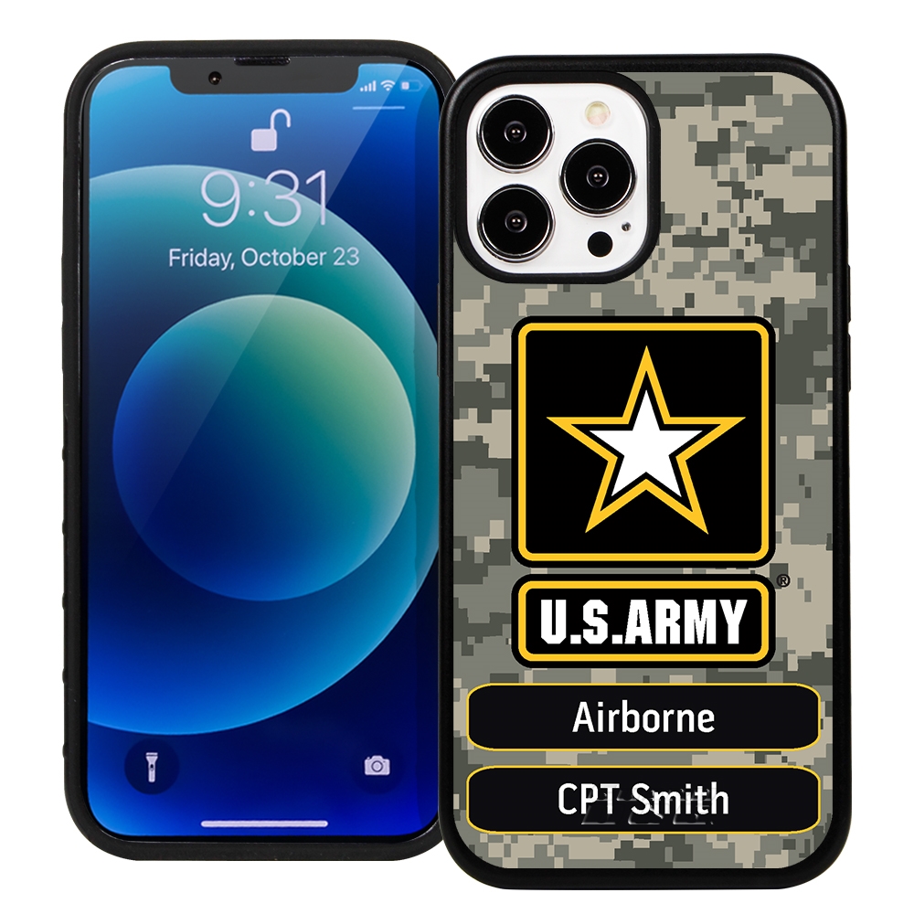 Military Case for iPhone 13 Pro Max Hybrid U.S. Army Camouflage