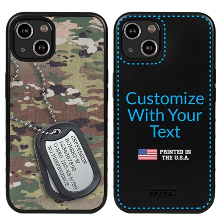 Military Case for iPhone 13 - Hybrid - Silencer DogTag Ops Camo
