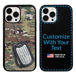 
Military Case for iPhone 13 Pro Max - Hybrid - Silencer DogTag Ops Camo
