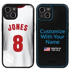 
Custom Volleyball Jersey Case for iPhone 13 Mini - Hybrid (White Jersey)