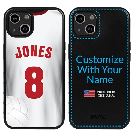Custom Volleyball Jersey Case for iPhone 13 Mini - Hybrid (White Jersey)
