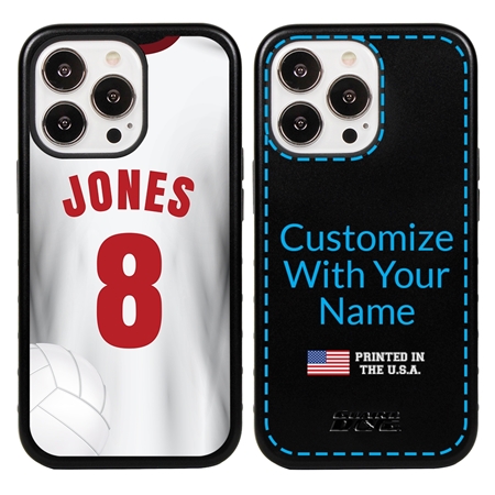 Custom Volleyball Jersey Case for iPhone 13 Pro (White Jersey)
