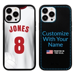 
Custom Volleyball Jersey Case for iPhone 13 Pro Max - Hybrid (White Jersey)