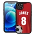 Custom Soccer Jersey Hybrid Case for iPhone 13 Mini - (Black Case, Full Color Jersey)
