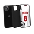 Custom Soccer Jersey Hybrid Case for iPhone 13 - (Black Case, Full Color Jersey)
