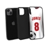 Custom Soccer Jersey Hybrid Case for iPhone 13 - (Black Case, Full Color Jersey)
