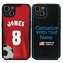 Custom Soccer Jersey Hybrid Case for iPhone 13 Pro - (Black Case, Full Color Jersey)
