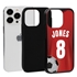 Custom Soccer Jersey Hybrid Case for iPhone 13 Mini - (Black Case, White Jersey)

