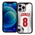 Custom Soccer Jersey Hybrid Case for iPhone 13 - (Black Case, White Jersey)
