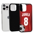 Custom Soccer Jersey Hybrid Case for iPhone 13 Pro - (Black Case, White Jersey)
