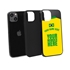 Personalized Brazil Soccer Jersey Case for iPhone 13 Mini (Black Case, Black Silicone)
