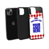 Personalized Croatia Soccer Jersey Case for iPhone 13 Mini - Hybrid - (Black Case, Black Silicone)
