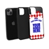 Personalized Croatia Soccer Jersey Case for iPhone 13 Mini (Black Case, Black Silicone)
