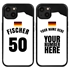 Personalized Germany Soccer Jersey Case for iPhone 13 Mini (Black Case, Black Silicone)
