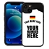 Personalized Germany Soccer Jersey Case for iPhone 13 Mini (Black Case, Black Silicone)
