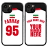 Personalized Iran Soccer Jersey Case for iPhone 13 Mini - Hybrid - (Black Case, Black Silicone)
