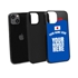 Personalized Japan Soccer Jersey Case for iPhone 13 Mini (Black Case, Black Silicone)
