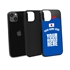 Personalized Japan Soccer Jersey Case for iPhone 13 Mini - Hybrid - (Black Case, Black Silicone)
