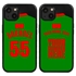Personalized Morocco Soccer Jersey Case for iPhone 13 Mini - Hybrid - (Black Case, Black Silicone)
