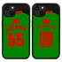 Personalized Morocco Soccer Jersey Case for iPhone 13 Mini (Black Case, Black Silicone)
