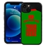 Personalized Morocco Soccer Jersey Case for iPhone 13 Mini - Hybrid - (Black Case, Black Silicone)
