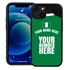 Personalized Nigeria Soccer Jersey Case for iPhone 13 Mini (Black Case, Black Silicone)
