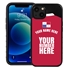 Personalized Panama Soccer Jersey Case for iPhone 13 Mini - Hybrid - (Black Case, Black Silicone)
