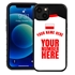 Personalized Poland Soccer Jersey Case for iPhone 13 Mini - Hybrid - (Black Case, Black Silicone)
