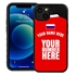 Personalized Russia Soccer Jersey Case for iPhone 13 Mini - Hybrid - (Black Case, Black Silicone)
