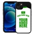 Personalized Saudi Arabia Soccer Jersey Case for iPhone 13 Mini (Black Case, Black Silicone)
