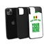Personalized Senegal Soccer Jersey Case for iPhone 13 Mini - Hybrid - (Black Case, Black Silicone)
