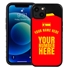 Personalized Spain Soccer Jersey Case for iPhone 13 Mini - Hybrid - (Black Case, Black Silicone)
