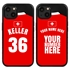 Personalized Switzerland Soccer Jersey Case for iPhone 13 Mini - Hybrid - (Black Case, Black Silicone)
