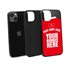 Personalized Tunisia Soccer Jersey Case for iPhone 13 Mini - Hybrid - (Black Case, Black Silicone)
