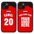 Personalized Egypt Soccer Jersey Case for iPhone 13 - Hybrid - (Black Case, Black Silicone)
