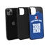 Personalized France Soccer Jersey Case for iPhone 13 (Black Case, Black Silicone)

