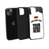 Personalized Germany Soccer Jersey Case for iPhone 13 (Black Case, Black Silicone)
